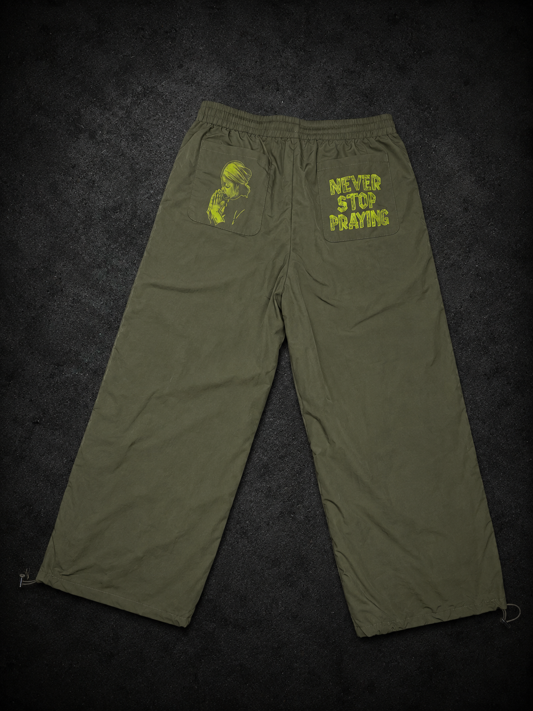 NSP Baggy Nylon Track Pants