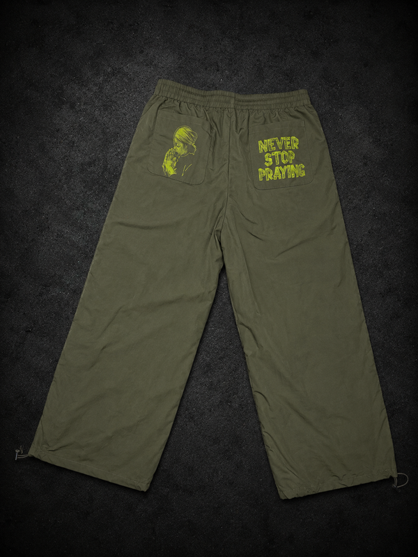 NSP Baggy Nylon Track Pants